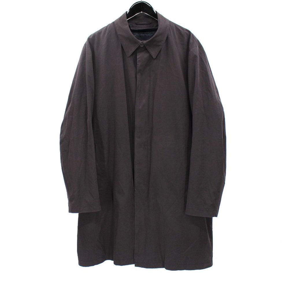 Brooks Brothers Black Cotton Wool Removable Lining Trench Coat 46 Long Jacket